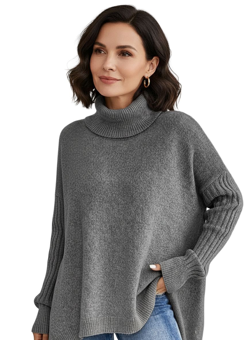 Liv | Elegant langer Rollkragenpullover