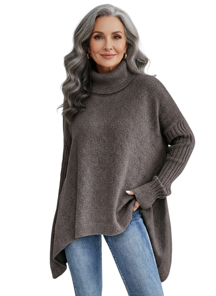 Liv | Elegant langer Rollkragenpullover
