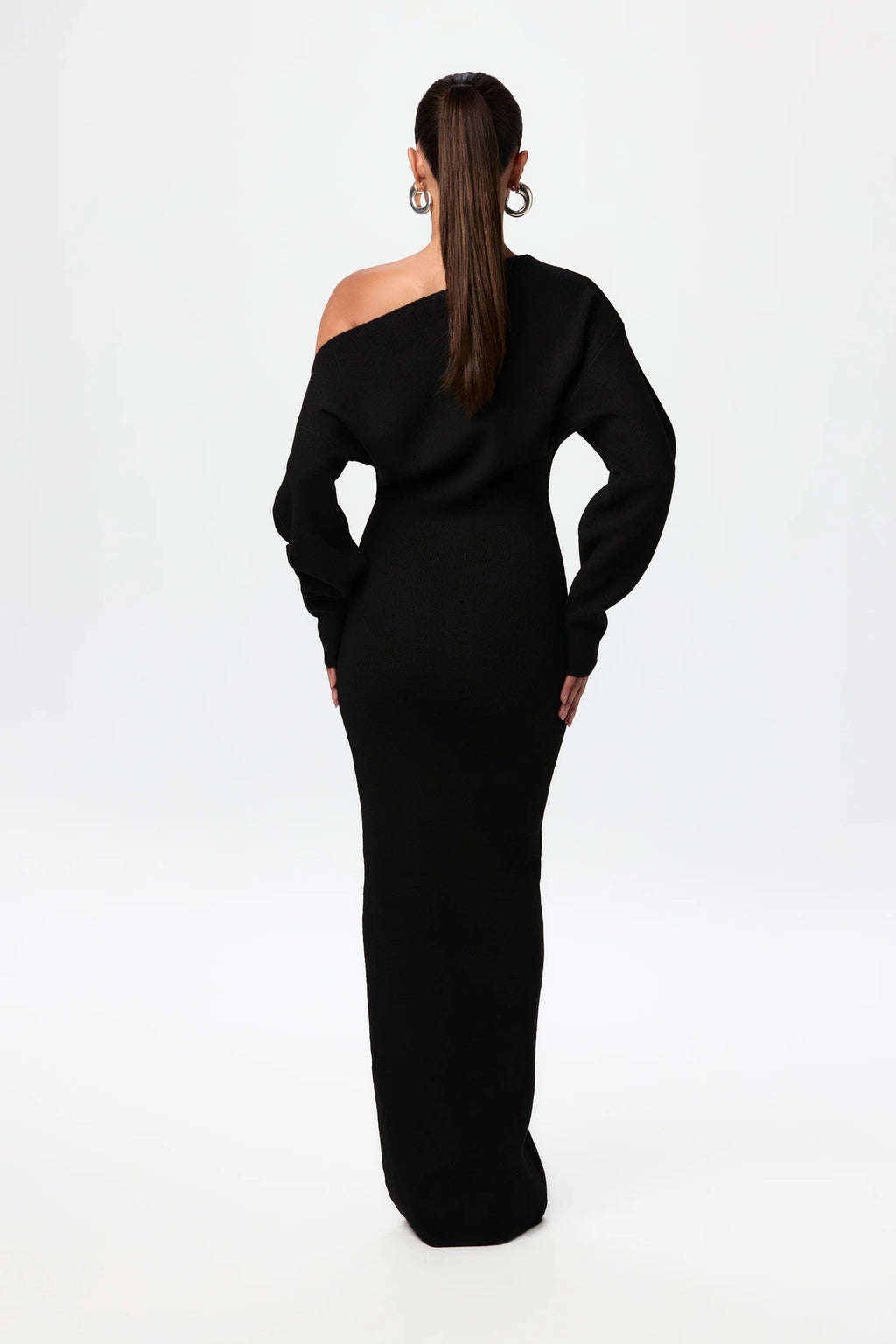 Serena Knit | Off-Shoulder Maxikleid