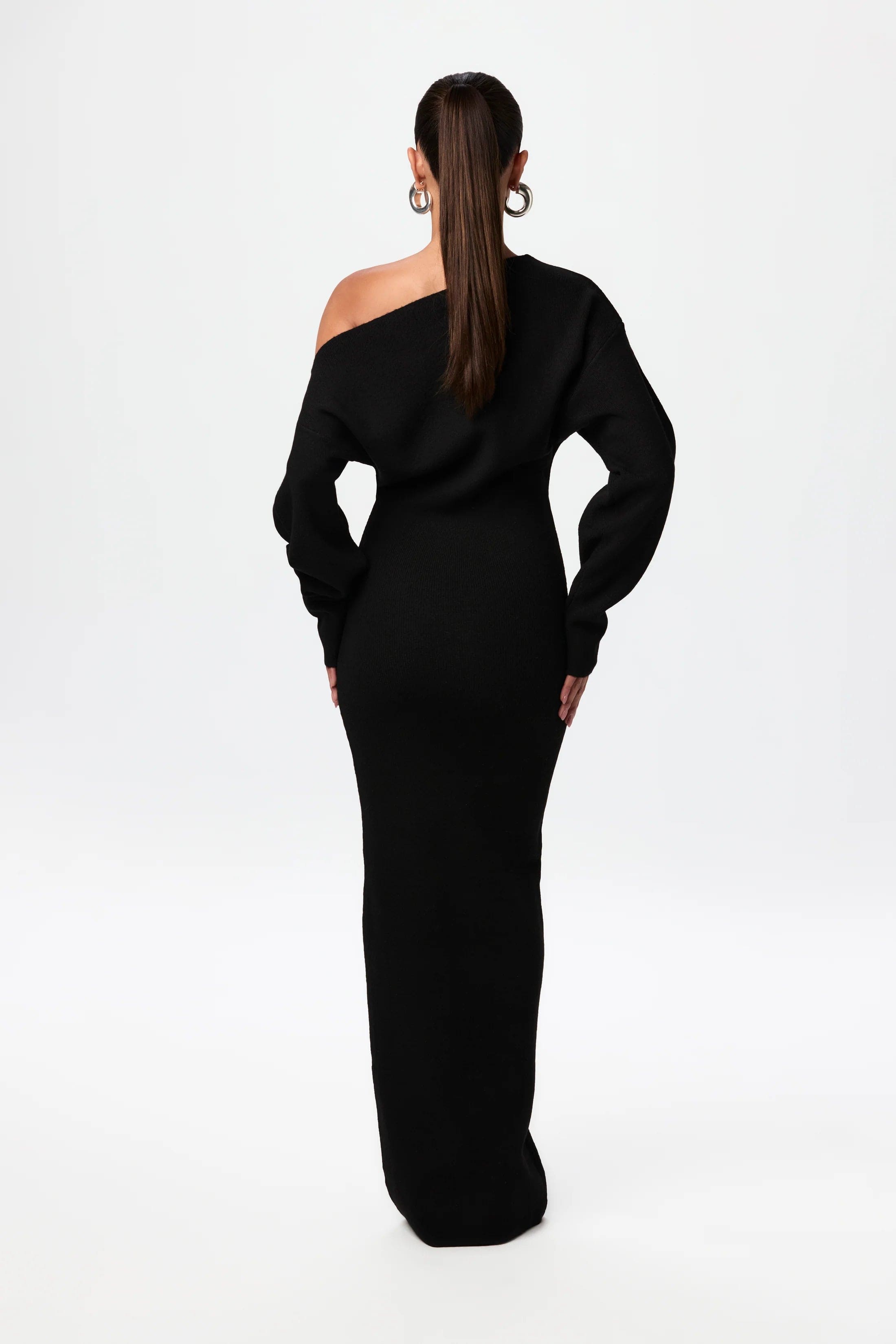 Serena Knit | Off-Shoulder Maxikleid
