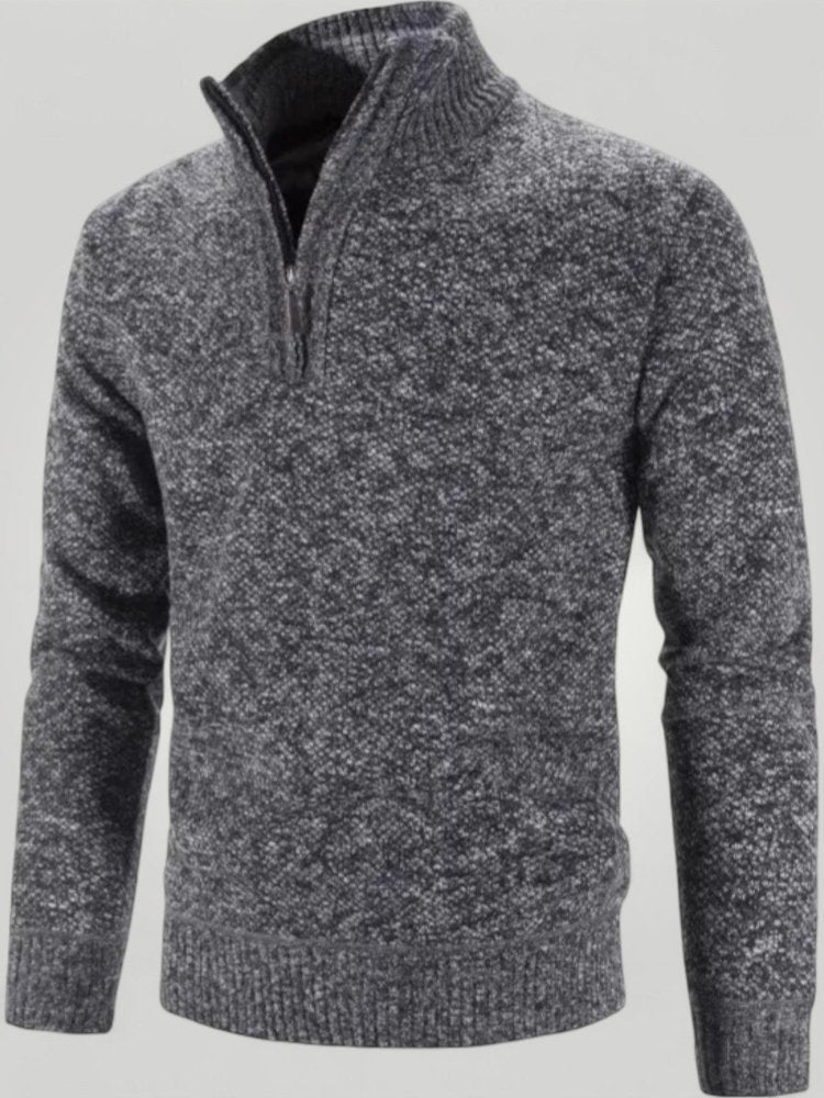 Dicker Pullover mit Reißverschluss