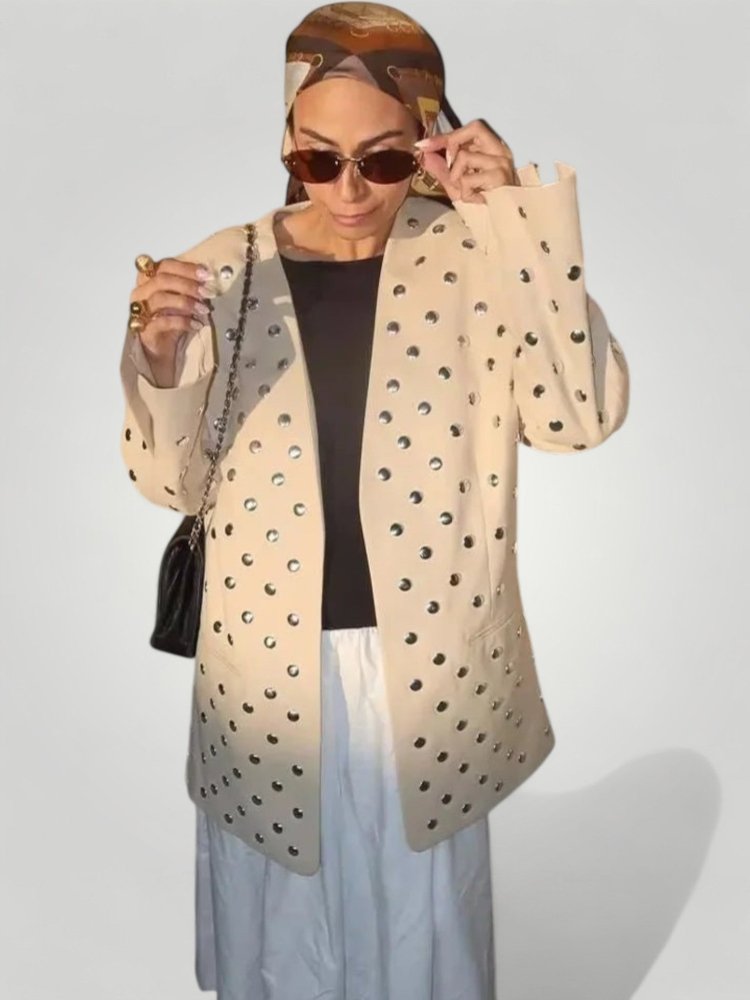 Polka Dot Damenblazer für Lässigen Chic