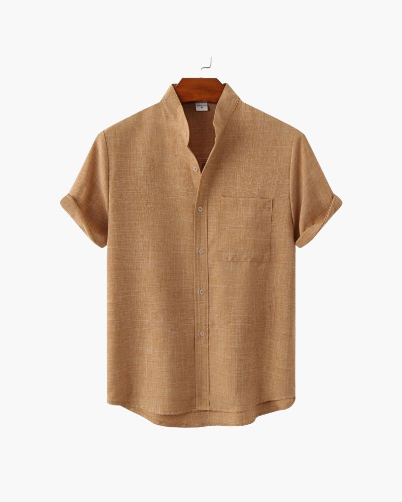 The Mark Mandarin-Collar Polo
