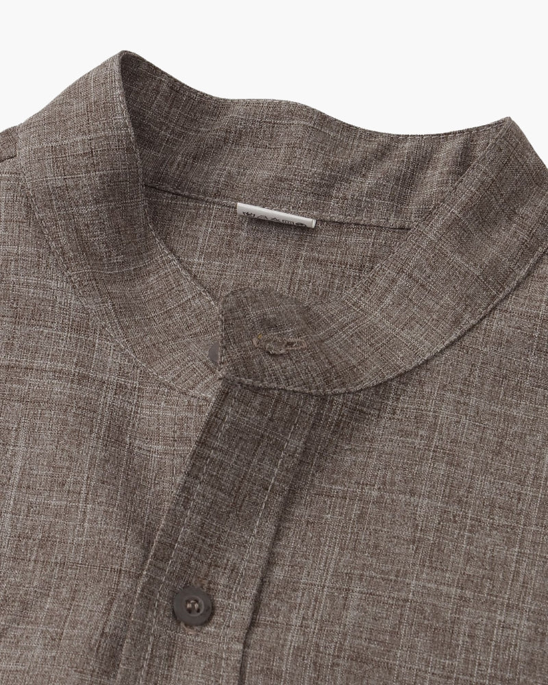 The Mark Mandarin-Collar Polo