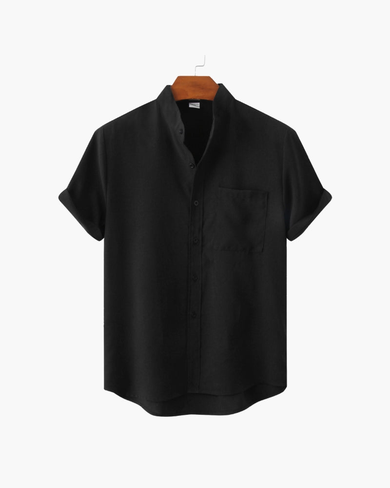 The Mark Mandarin-Collar Polo