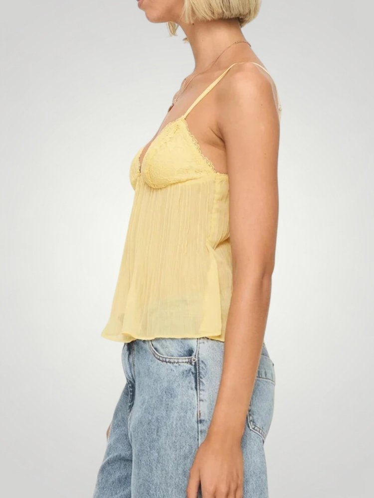 Transparente Spitzen-Camisole mit Elegantem Look