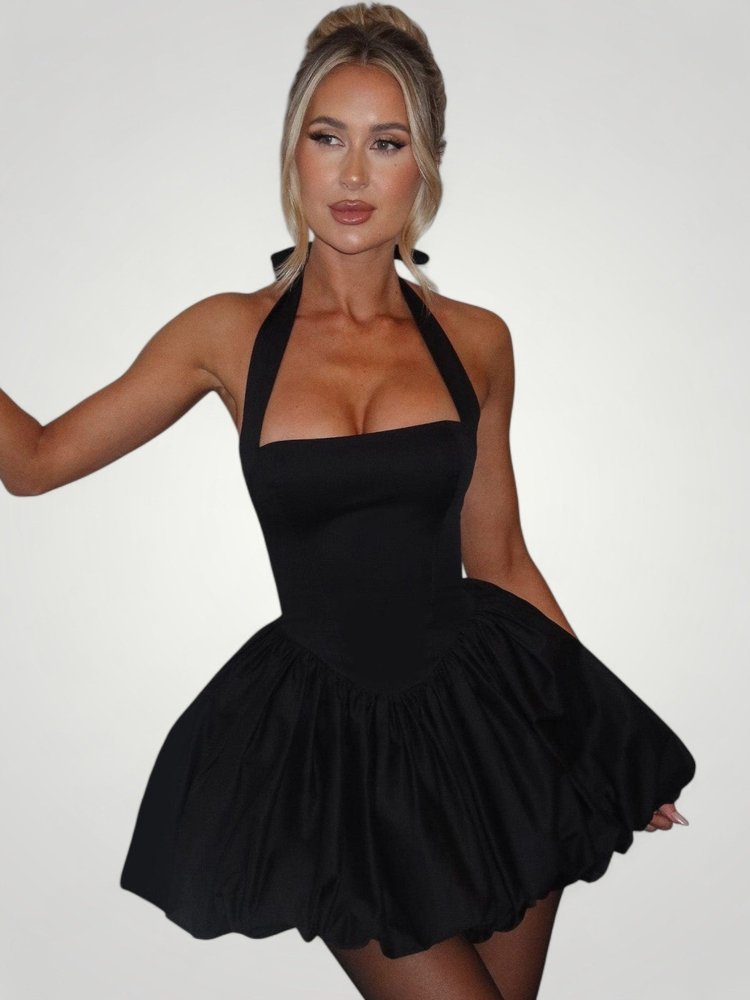 Verspieltes Mini-Kleid mit Puffball-Skirt