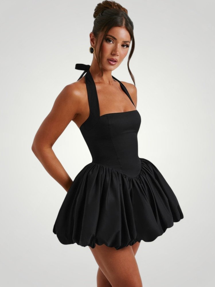 Verspieltes Mini-Kleid mit Puffball-Skirt